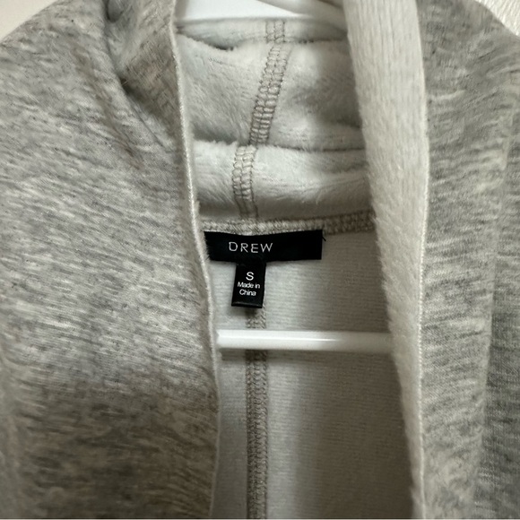 Anthropologie DREW Open Front Soft Gray & White Cardigan - Picture 6 of 6